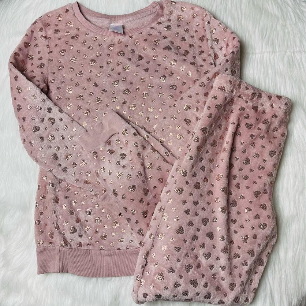 Secret Treasures Pink Rose Gold Heart Pajama Set